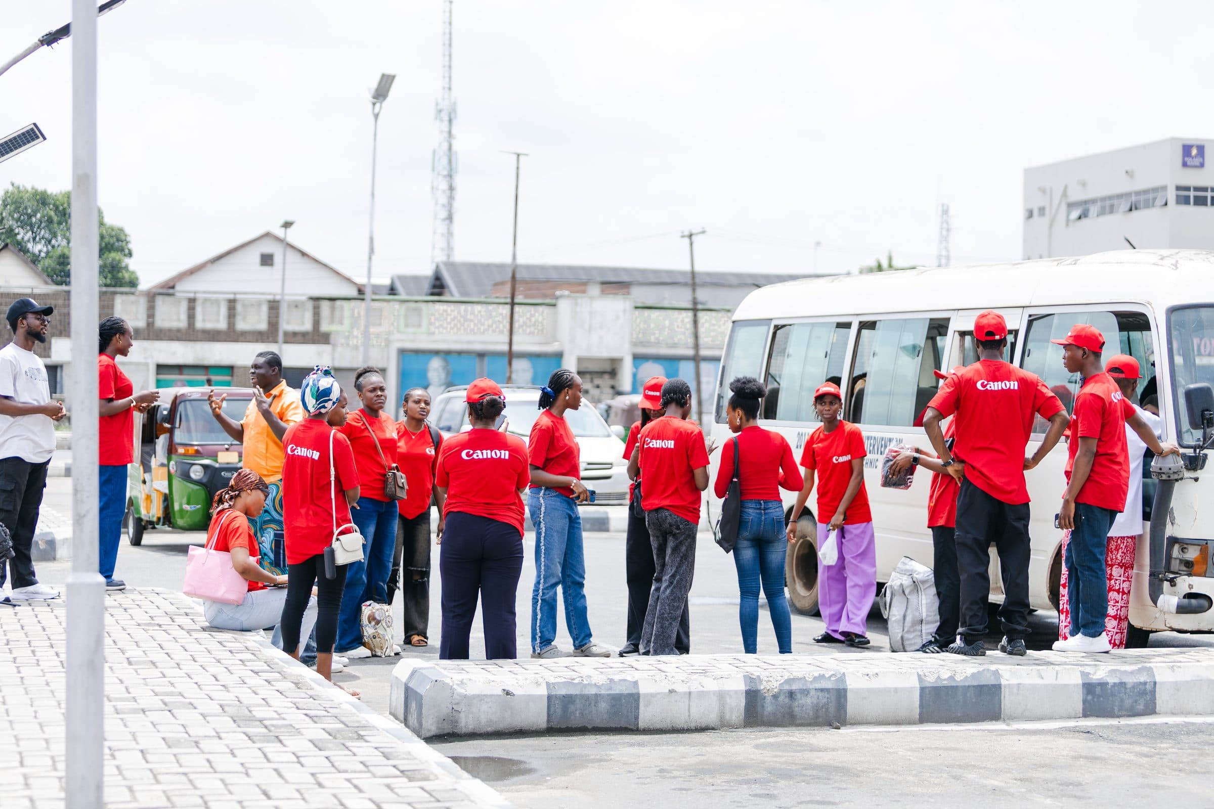 HerLens Cohort 1 participants on a field photography assignment in Aba, Abia State