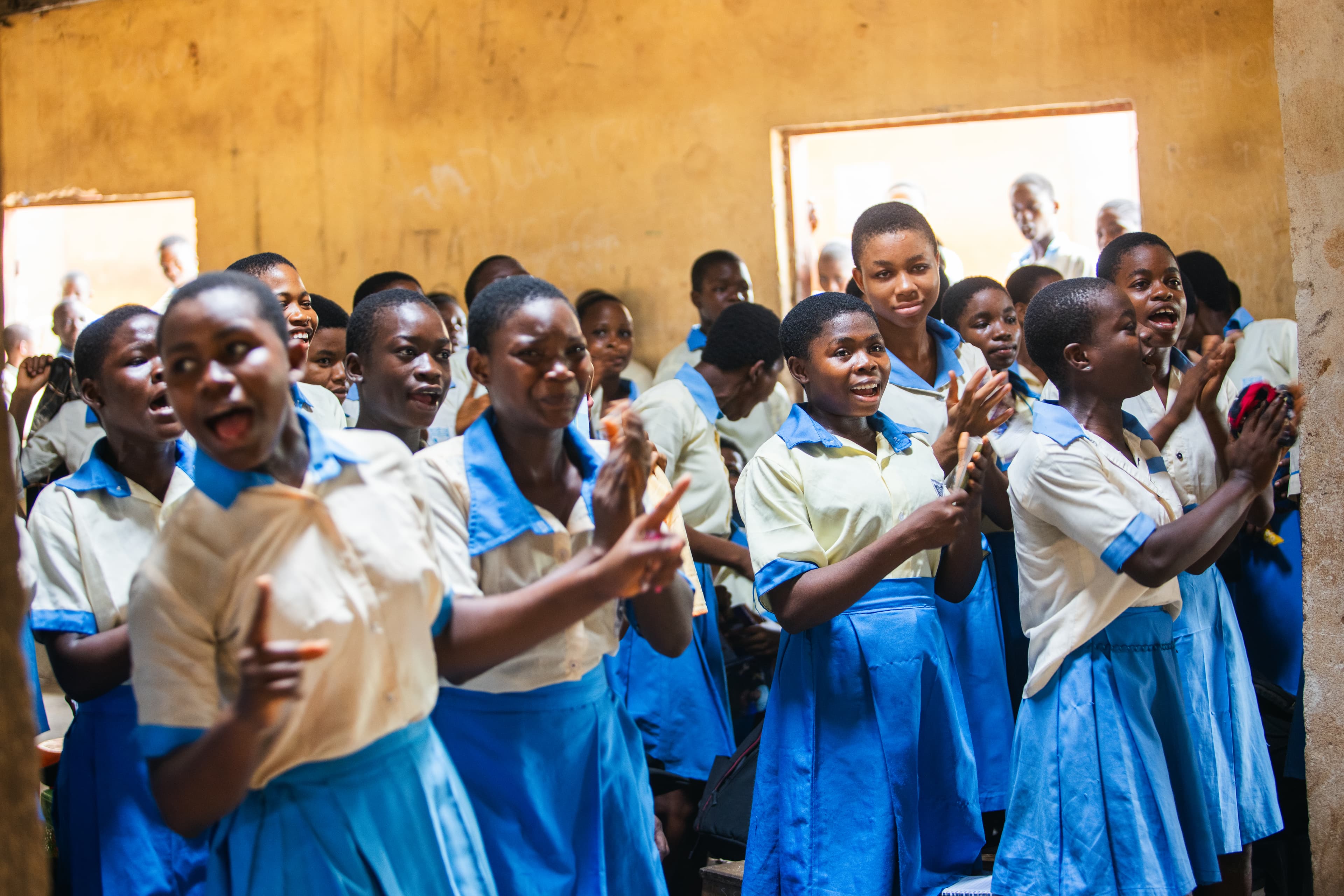 HerBoldTribe distributing hygiene kits to girls at Ishieke High School, Umuahia