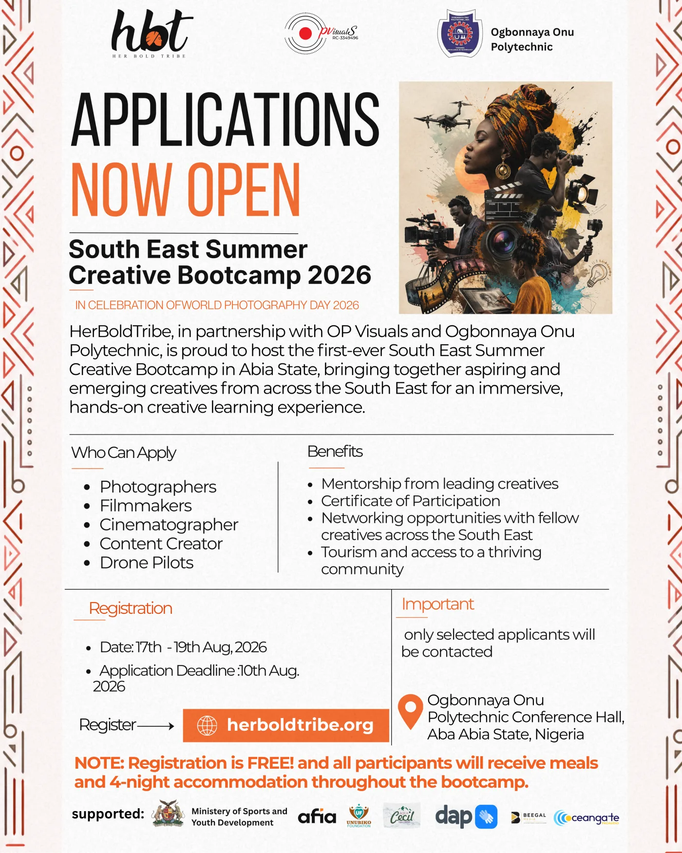 South East Summer Creative Bootcamp 2026 flyer